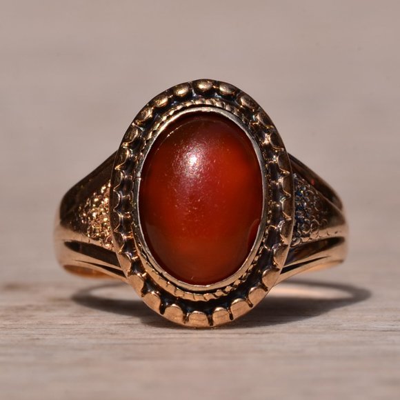Antique Carnelian Ring in Yellow Gold - Picture 6 of 10